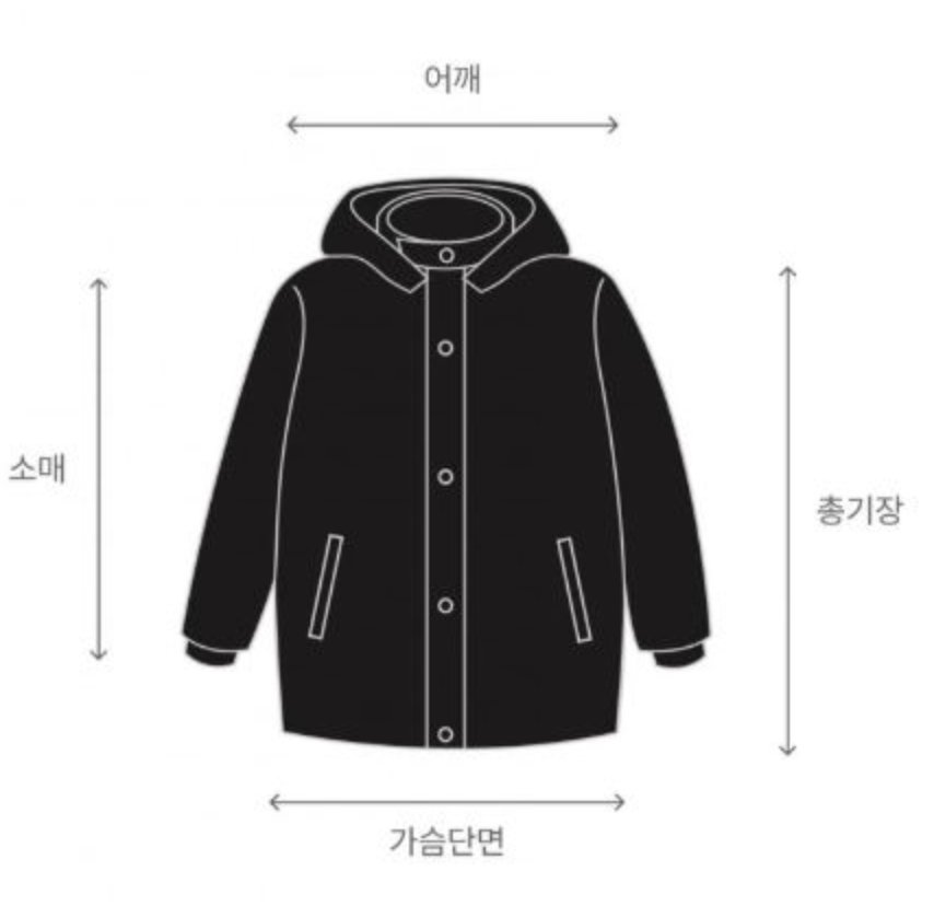 숏돕바 사이즈 측정 위치 도식