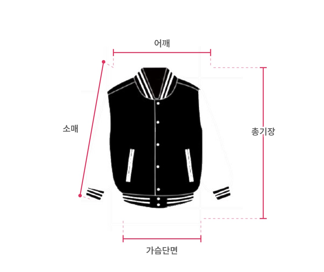 사이즈 측정 위치 도식