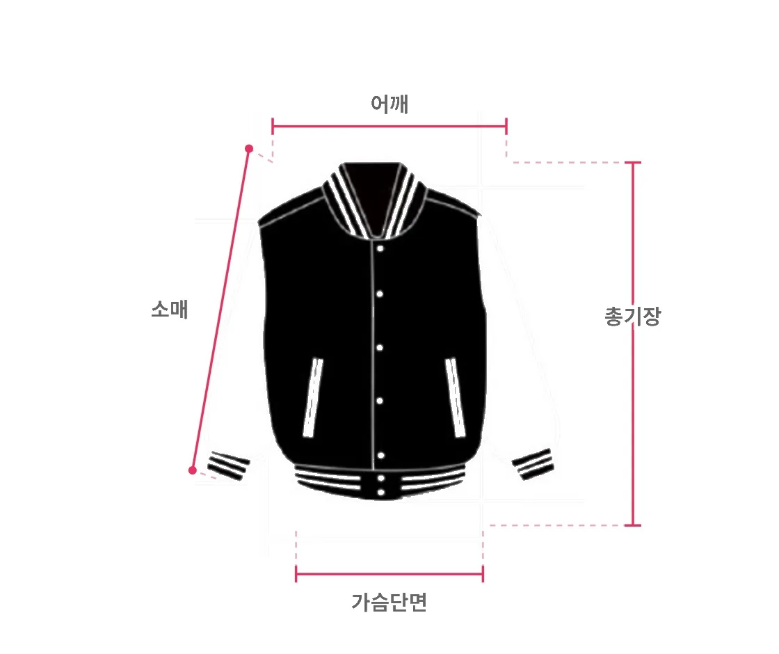 사이즈 측정 위치 도식
